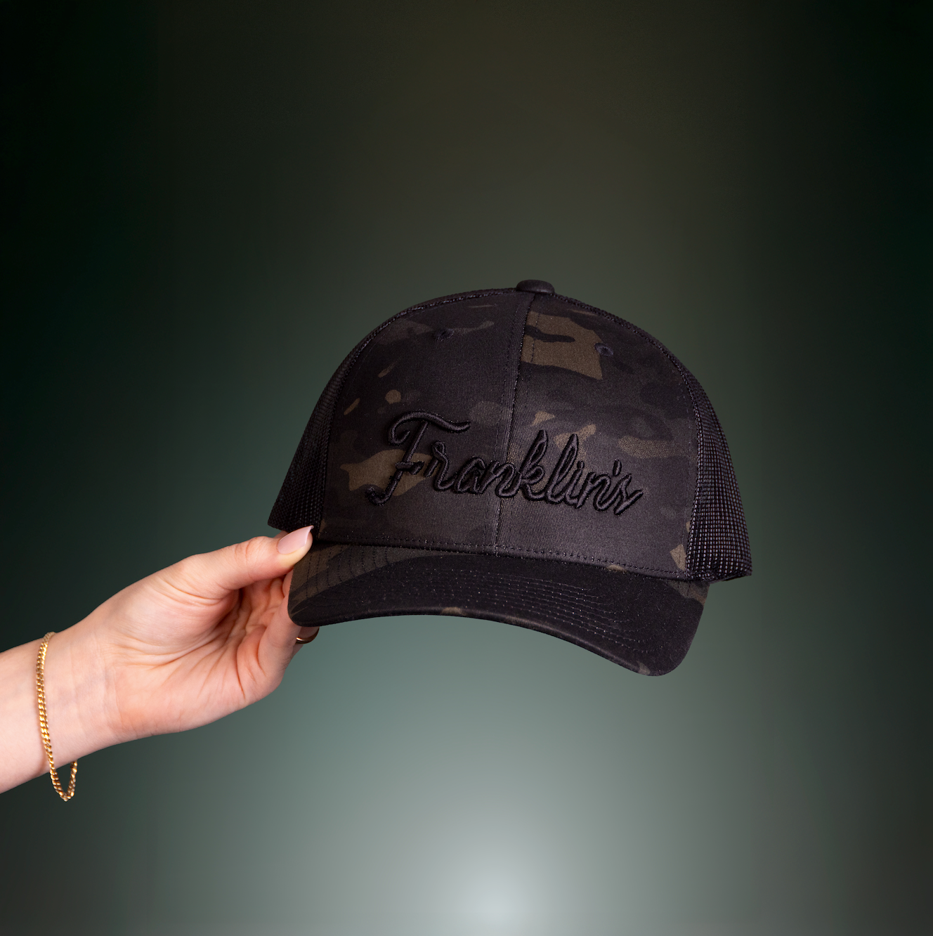 Trucker Hat (Black Camo)